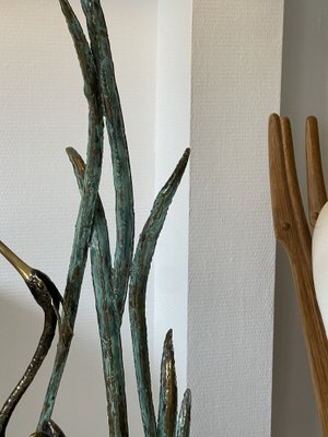 Large 20th Century Heron Floor Lamp in Bronze-UQL-1442034