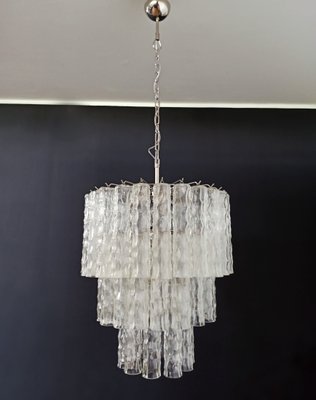 Large 3-Tier Murano Glass Tubular Chandelier, 1980s-FHZ-669121