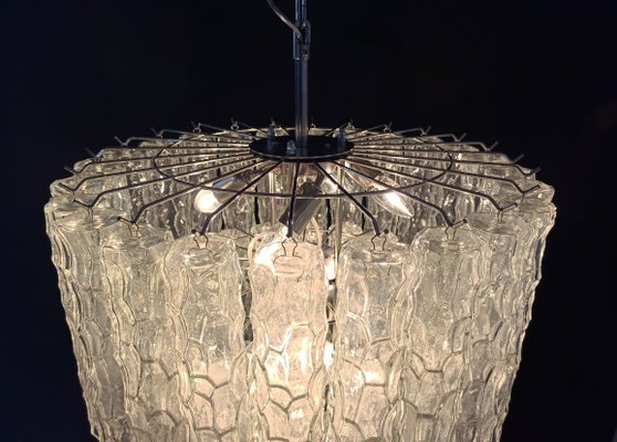 Large 3-Tier Murano Glass Tubular Chandelier, 1980s-FHZ-669121