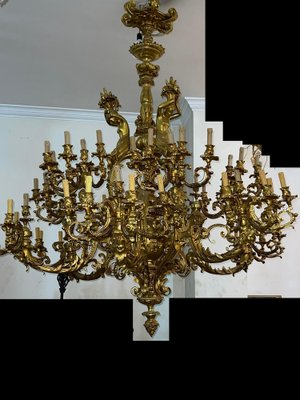 Large 60-Light Gilt Chandelier, Paris-FLW-1401976