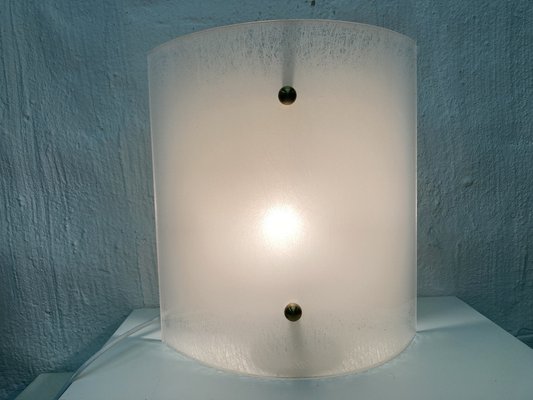 Large Acrylic and Brass Wall Lamp, 1970s-1980s-AET-1722733