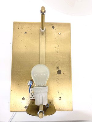 Large Acrylic and Brass Wall Lamp, 1970s-1980s-AET-1722733