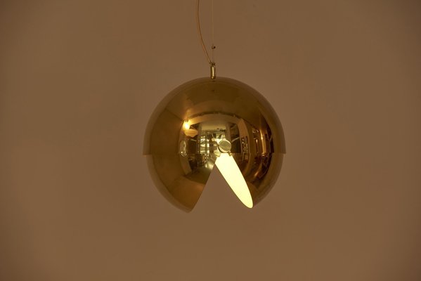 Large Adjustable Brass Pendant Lamp Attributed to Münchner Werkstätten, Germany, 1950s-SFD-689076