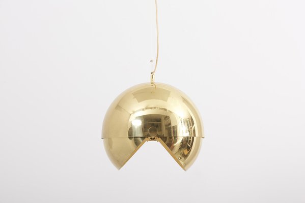 Large Adjustable Brass Pendant Lamp Attributed to Münchner Werkstätten, Germany, 1950s-SFD-689076