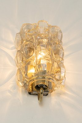 Large Amber Bubble Glass Sconce by Helena Tynell for Limburg, Germany-UGR-1298067