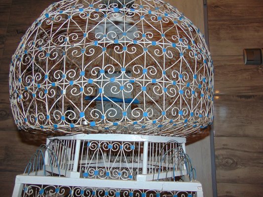 Large Antique Canary Bird Cage-CAQ-573580