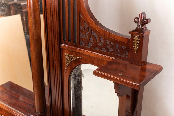 Large Antique Console Table with Mirror, 1910s-ZZH-693942