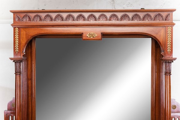 Large Antique Console Table with Mirror, 1910s-ZZH-693942