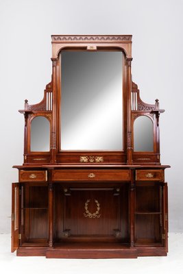 Large Antique Console Table with Mirror, 1910s-ZZH-693942