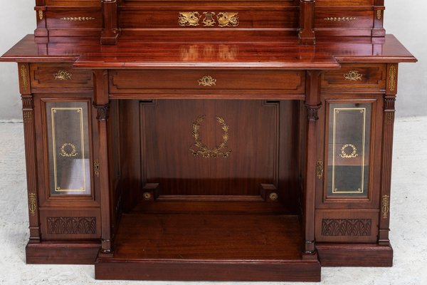 Large Antique Console Table with Mirror, 1910s-ZZH-693942