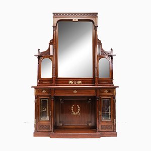 Large Antique Console Table with Mirror, 1910s-ZZH-693942