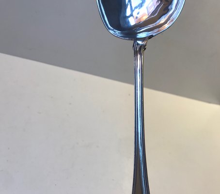 Large Antique Danish Silver Serving Spoon by Funck G. Jensen-LCR-767391