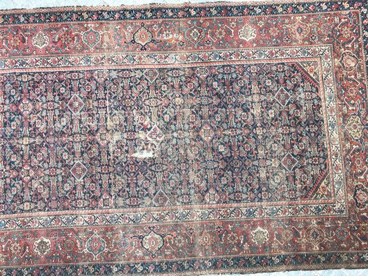 Large Antique Distressed Runner Mahal Hand Knotted Rug-YMM-1061963