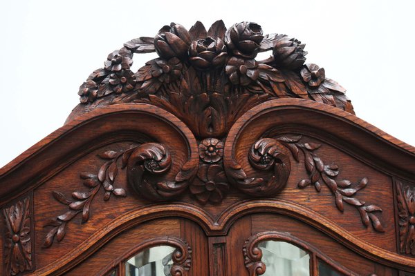 Large Antique French Renaissance Revival Buffets in Oak, 19th Century, Set of 2-WIP-2041072