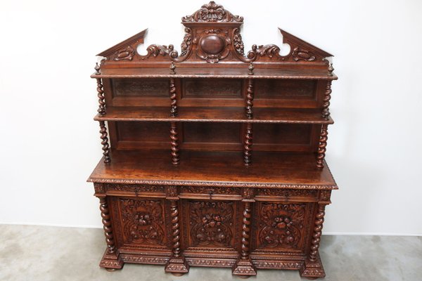 Large Antique French Renaissance Sideboard in Oak, 1880-WIP-1735261