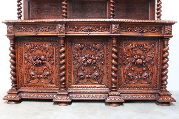 Large Antique French Renaissance Sideboard in Oak, 1880-WIP-1735261