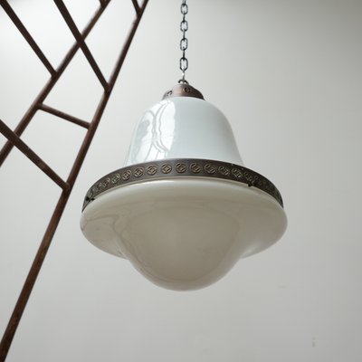 Large Antique German 2-Tone Pendant Lamp-JRP-950978