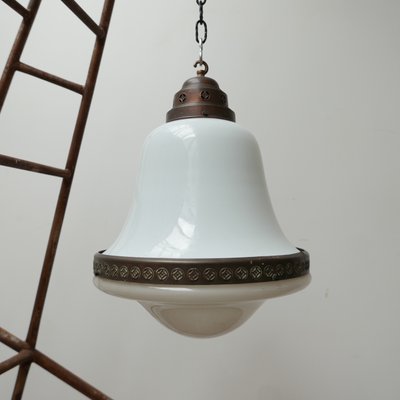 Large Antique German 2-Tone Pendant Lamp-JRP-950978