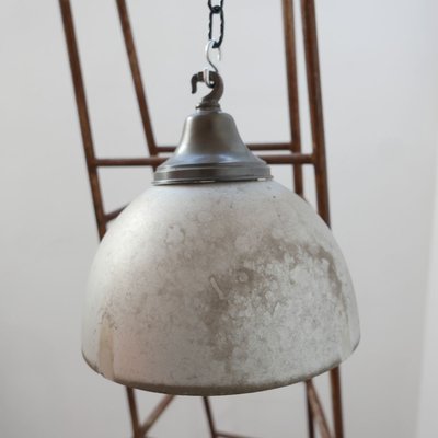 Large Antique Mercury Glass Reflector Pendant Lamp-JRP-910219