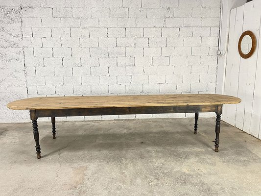 Large Antique Pine Farm Table, 1890s-PB-1761829