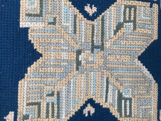 Large Antique Portuguese Flat Arraiolos Needlepoint Rug-YMM-1061631