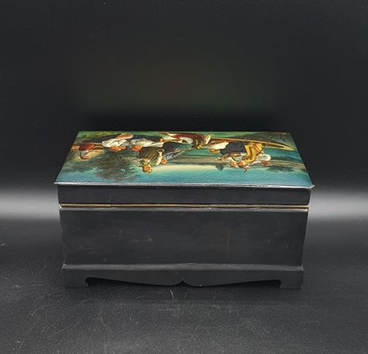 Large Antique Russian Lacquer Box-OZS-1344215