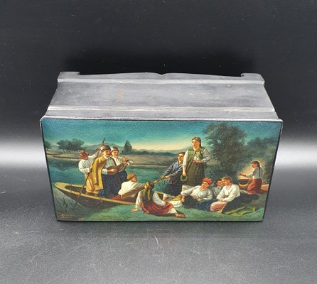 Large Antique Russian Lacquer Box-OZS-1344215