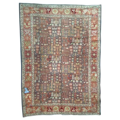 Large Antique Spanish Oushak Rug-YMM-1061840