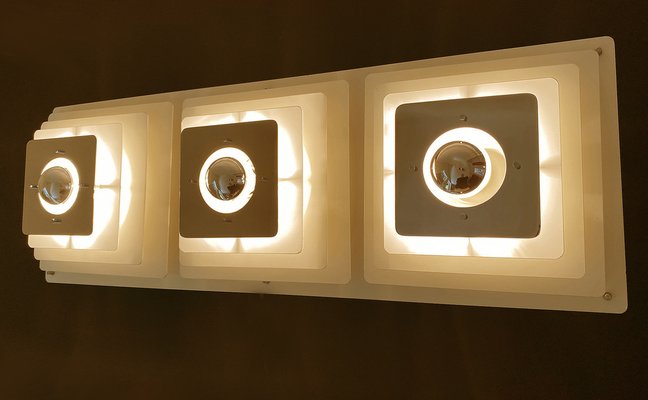 Large Architectonic Wall Light from Honsel, 1970s-GUT-2036712