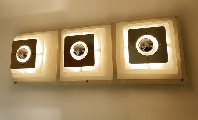 Large Architectonic Wall Light from Honsel, 1970s-GUT-2036712