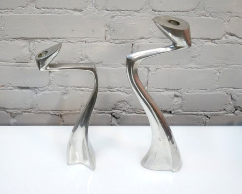 Large Arclumis Series Candlesticks by Matthew Hilton for SCP, England, 1980s, Set of 2-QFD-1289874