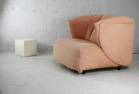 Large Armchair in Orange Pastel from Ligne Roset, France, 1990s-MAO-1033018