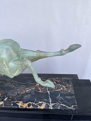 Large Art Deco Bronze Deer from Hugonnet-AWH-1299683