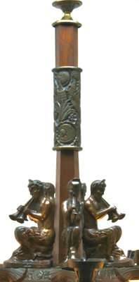 Large Art Deco Cast Bronze Chandelier-MJY-1166011