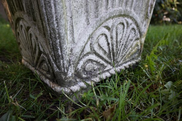 Large Art Deco Concrete Planter-EA-1155989