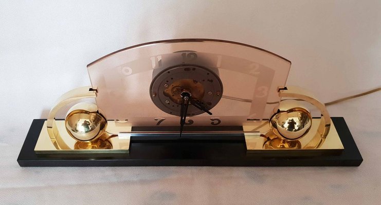 Large Art Deco Electric Clock, 1930s-AWH-715696