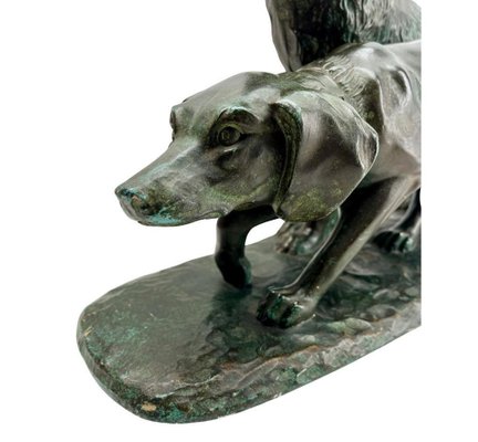 Large Art Deco Figurine of Hunting Dogs by G. Carli, 1935-MJY-1782315