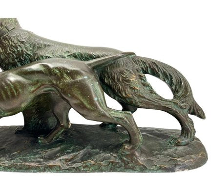 Large Art Deco Figurine of Hunting Dogs by G. Carli, 1935-MJY-1782315