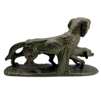 Large Art Deco Figurine of Hunting Dogs by G. Carli, 1935-MJY-1782315