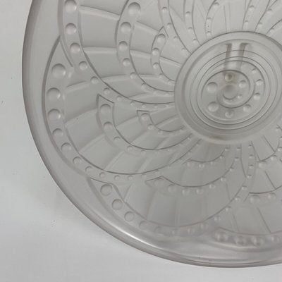 Large Art Deco Frosted Glass Bowl Modele Arc by Jacques Landier, 1930s-XOM-2036026