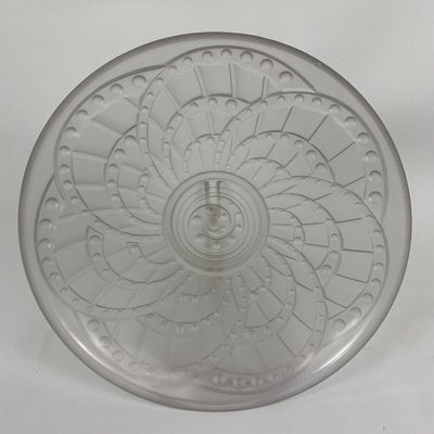 Large Art Deco Frosted Glass Bowl Modele Arc by Jacques Landier, 1930s-XOM-2036026