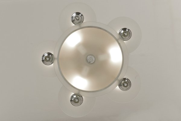 Large Art Deco Pendant Light in Factory Design from Napako, Czechoslovakia, 1930s-LOB-1278081