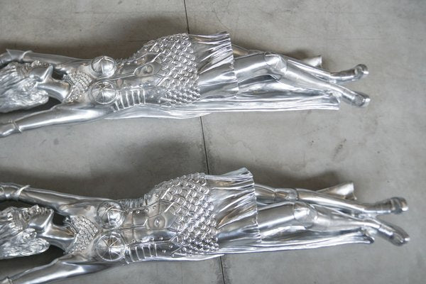 Large Art Deco Sculptures Recovered from 1990s Cruise Ship, Resin, Set of 2-KNM-2040974