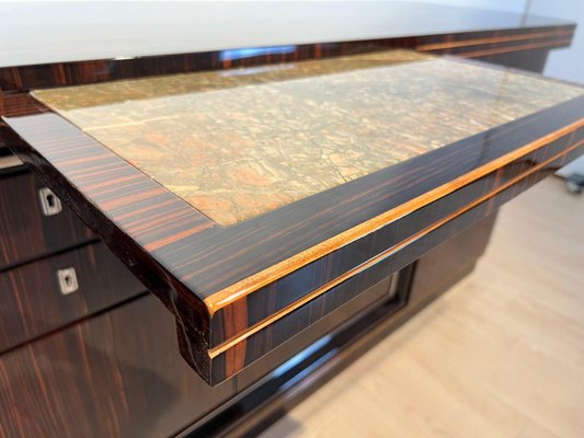 Large Art Deco Sideboard in Macassar Ebony, Maple & Chrome, France, 1930s-NNB-1724398