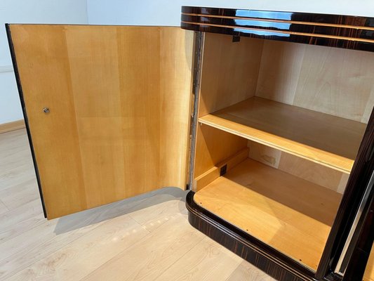 Large Art Deco Sideboard in Macassar Ebony, Maple & Chrome, France, 1930s-NNB-1724398