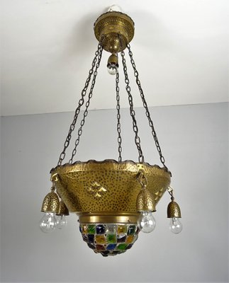 Large Art Nouveau Ceiling Lamp, 1900s-FPY-1395975