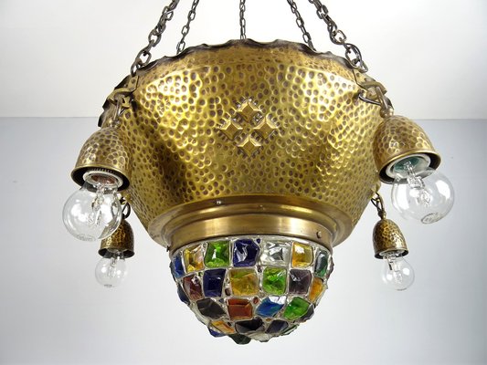 Large Art Nouveau Ceiling Lamp, 1900s-FPY-1395975