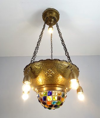 Large Art Nouveau Ceiling Lamp, 1900s-FPY-1395975