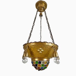 Large Art Nouveau Ceiling Lamp, 1900s-FPY-1395975