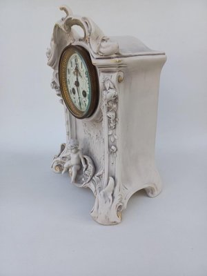 Large Art Nouveau Clock in Porcelain from Royal Dux, 1900s-EHL-1721564